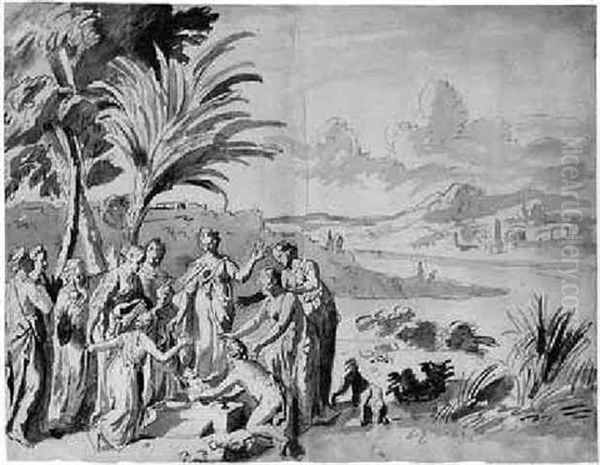 The Finding Of Moses by Johann Christian Reinhart