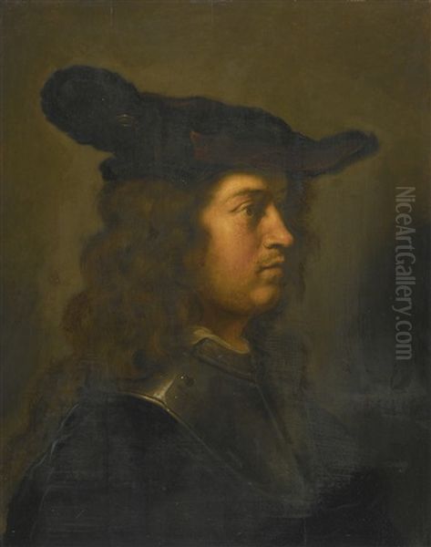 Portrait Of A Young Man In Profile by  Rembrandt van Rijn