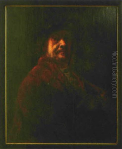 Selbstbildnis In Pelzrock (copy By M. Brehmer) by  Rembrandt van Rijn