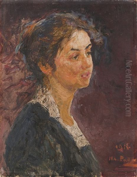 Portrait Of A Young Girl by Ilya Repin