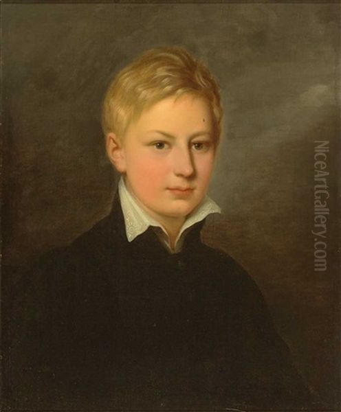 Meisterliches Portrait Des Moritz Hohenthal Im Alter Von 13 Jahren by Otto Rethel