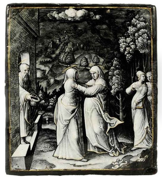 The Visitation Plaque by Pierre Reymond