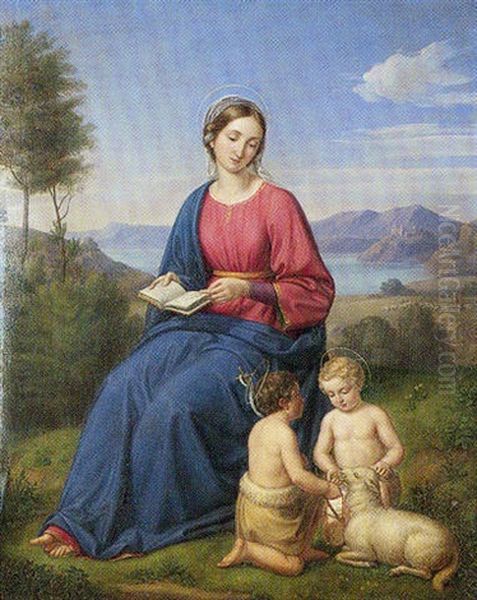 Maria Mit Christus- Und Johannesknaben by Hanno Rhomberg