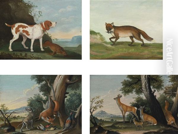 Scenes Of Wild Animals And The Hunt (21 Works) by Johann Elias Ridinger