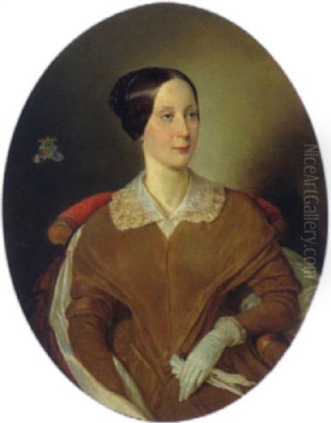 Bildnis Ida Freifrau Von Doblhoff by Wilhelm August Rieder