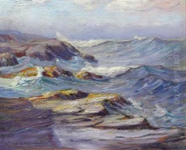 Crashing Waves On Rocks by William Ritschel