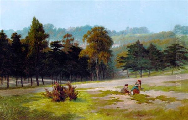 Early Morning, Vale Of Health From Battery Hill, Hampstead Heath by Edwin Thomas Roberts