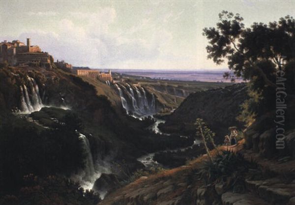 Die Wasserf,lle Von Tivoli by Johann Martin Von Rohden