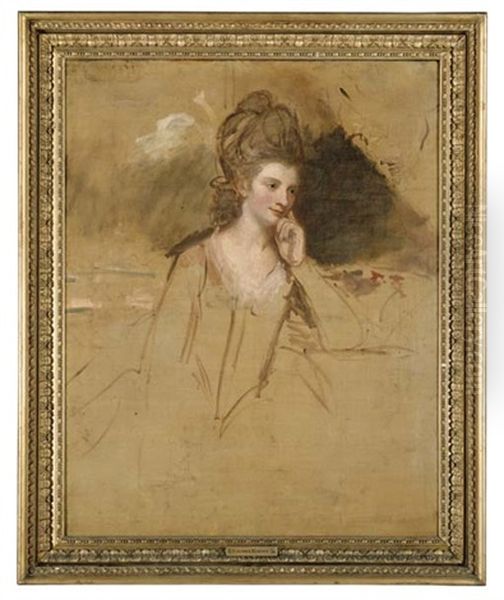 Portrait Of A Lady (elizabeth, Countess Of Derby?) by George Romney