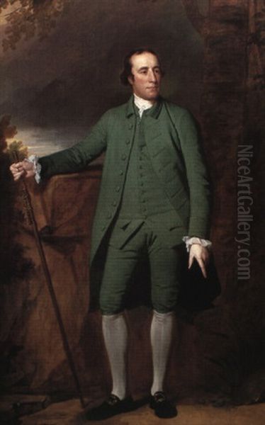 Portrait Of George Morewood Of Alfreton Park, Derbyshire by George Romney