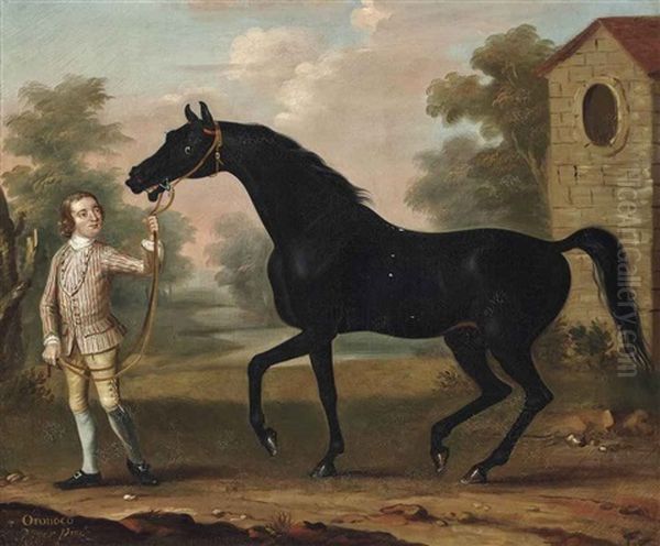 Oronoco, Held By A Groom, In A Landscape by Richard Roper