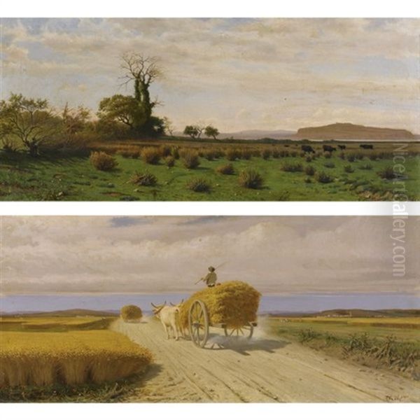 Campi Flegrei, Paesaggio Con Bufali (+ Campo Di Grano; Pair) by Federico Rossano