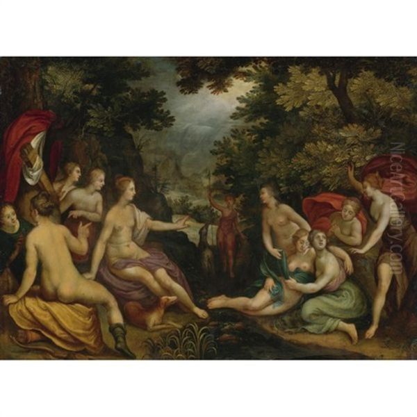 Diana And Actaeon by Hans Rottenhammer the Elder