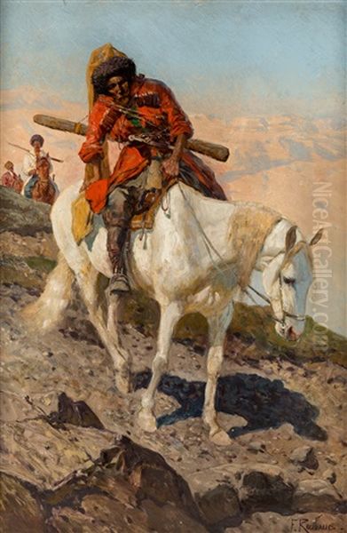 The Circassian Horseman by Franz Roubaud