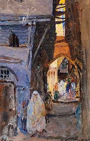 A Street In Algeria by Alexandre Roubtzoff