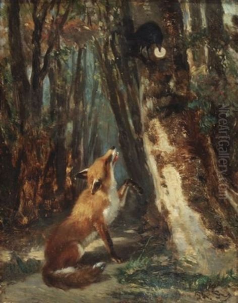 The Fox And The Raven by Philippe Rousseau