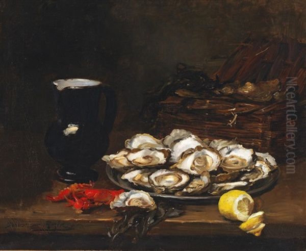 Still Life With Oysters by Dominique Hubert Rozier