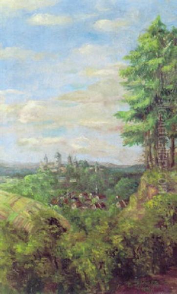 Landschaft Mit Burganlage by Traugott Hermann Ruedisuehli