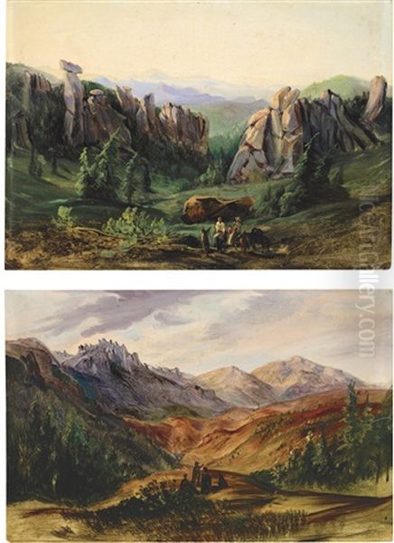 Two Works: Atardecer En El Chico And Amanecer En El Chico by Johann Moritz Rugendas