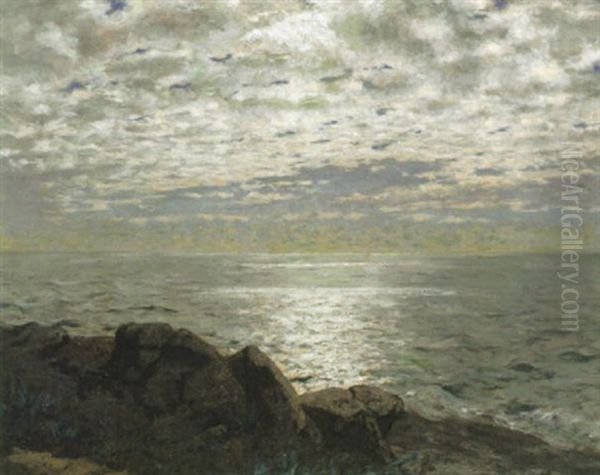 Kustenlandschaft An Der Ostsee Bei Sonnenaufgang by Julius Friedrich Ludwig Runge