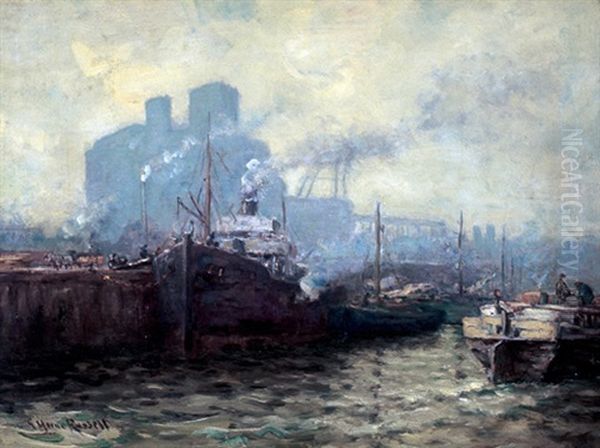 Mill Point - Montreal Harbor by George Horne Russell