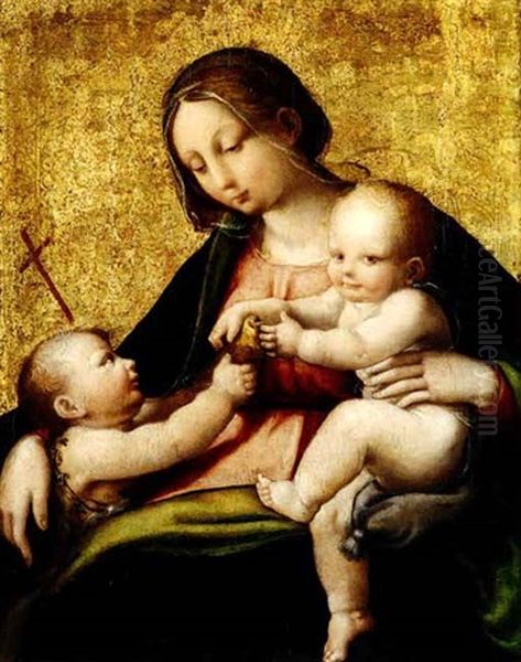 Madonna And Child With The Infant Saint John The            Baptist by Andrea Sabbatini