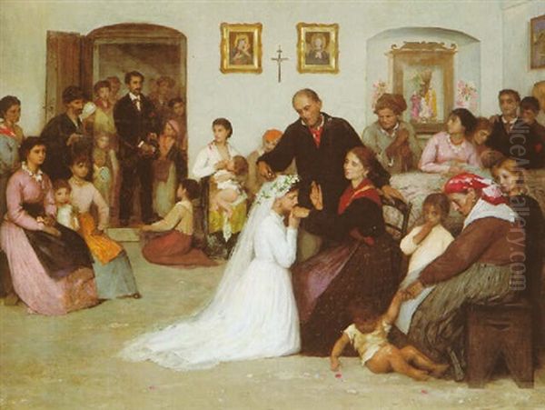 Capri, The Bride's Parental Blessing by Edouard Alexandre Sain