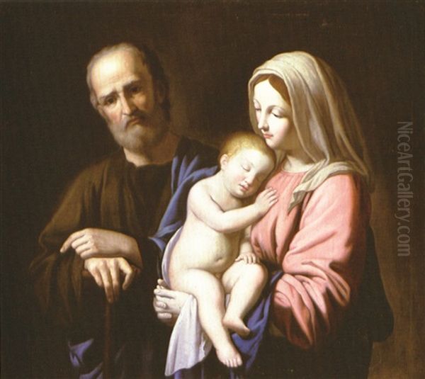 Madonna Con Il Bambino E San Giuseppe by Giovanni Battista Salvi (Il Sassoferrato)