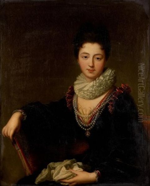 Portrait De (madame Le Peletier Des Forts?) by Jean-Baptiste Santerre