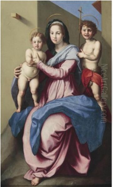 Madonna Mit Kind Und Dem Heiligen Johannes by Andrea Del Sarto