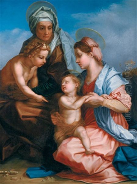 Madonna Mit Kind, Dem Johannesknaben Und Der Heiligen Elisabeth by Andrea Del Sarto