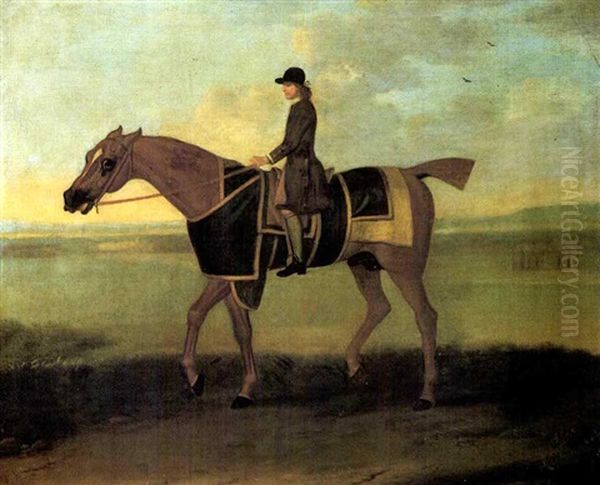 A Chesnut Race Horse Ridden By A Groom On Newmarket Heath ('sedbury'?) by Francis Sartorius the Elder