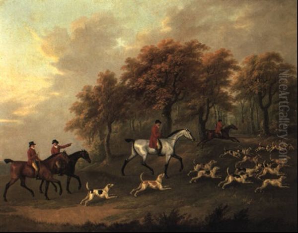 Entering The Woods, A Hunt by John Nost Sartorius