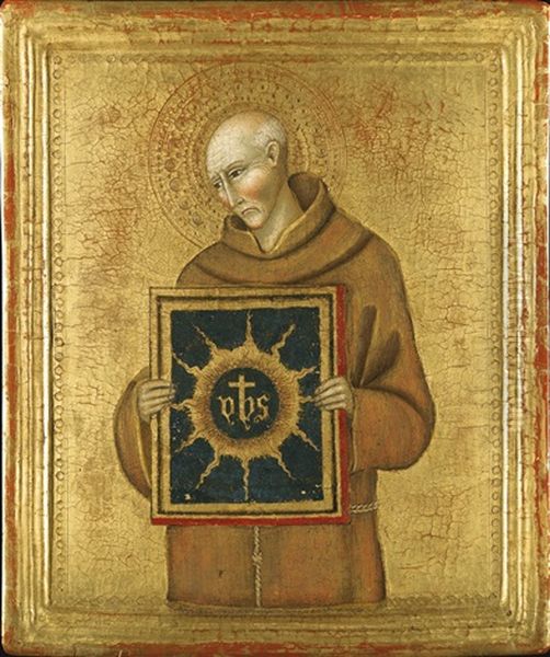 Saint Bernardino Of Siena by  Sassetta