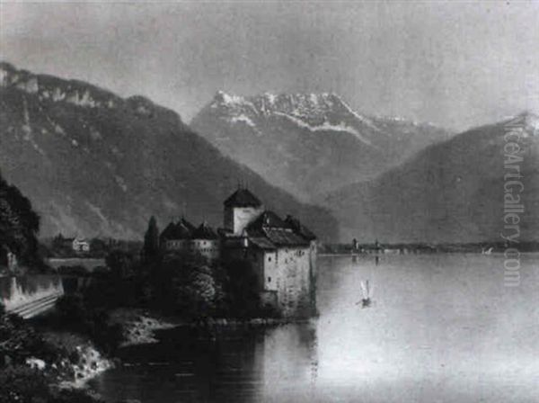 Blick Auf Schlos Chillon by Hubert Sattler