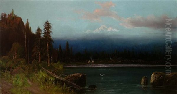 Evening On Donner Lake by Frederick Ferdinand Schafer