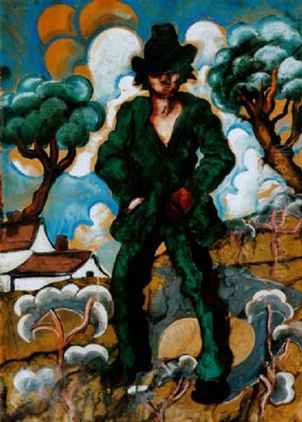 Csavargo Tajban (tramp In A Landscape) by Hugo Scheiber