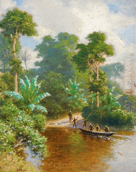 River In German South-west Africa by Carl Von Schlicht