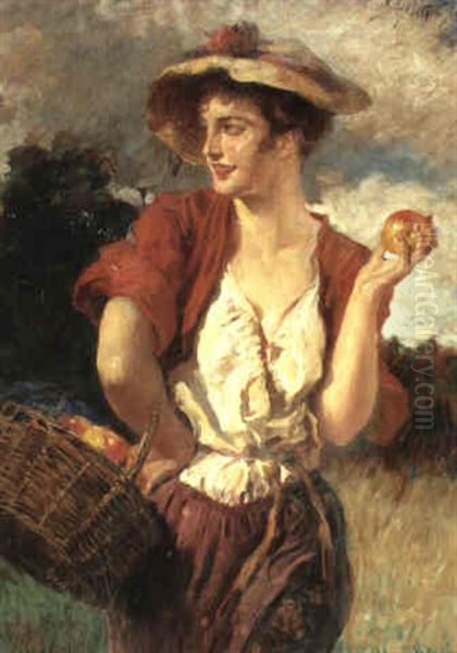 The Apple Seller by Leopold Schmutzler