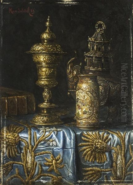 Still Life With Japanese And Western Artifacts by Max Schoedl