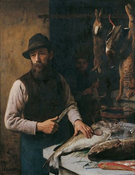 Selbstbildnis Als Fisch- Und Wildprethandler by Otto Franz Scholderer