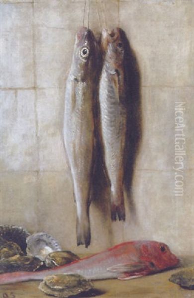 Stilleben Mit Fischen Und Austern by Otto Franz Scholderer