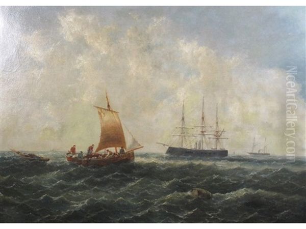 Shipping Off A Coast by Anton Schoth