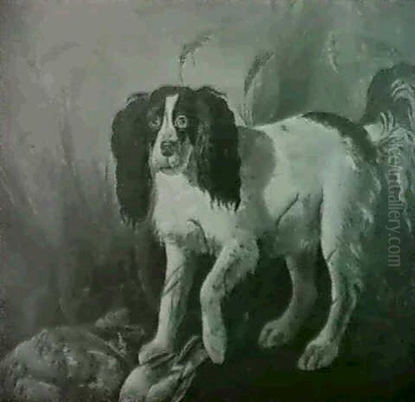 A Spaniel With Dead Game by Charles Henry Schwanfelder