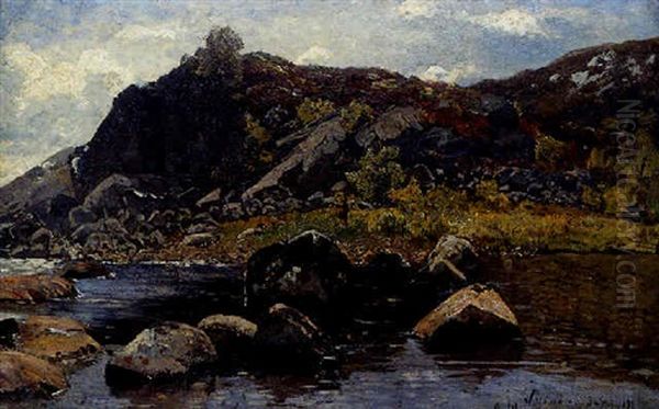 Skandinavische Landschaft, Svenor by Adolf Gustav Schweitzer