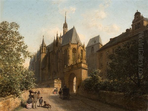 Castle In Altenburg by Albert Schwendy