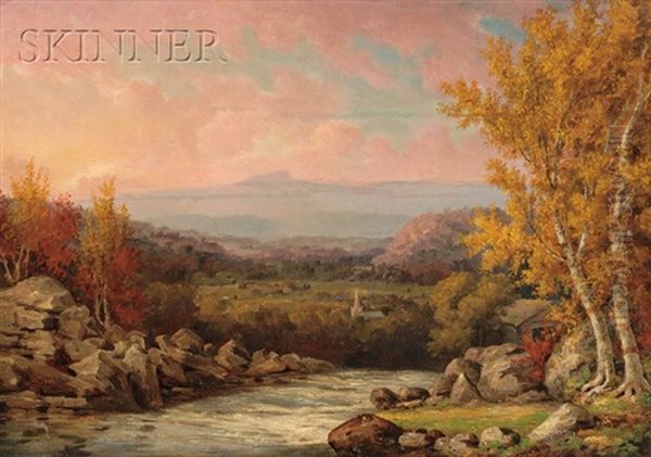 View From The Top Of Jackson Falls, N.h. October Morning by John White Allen Scott