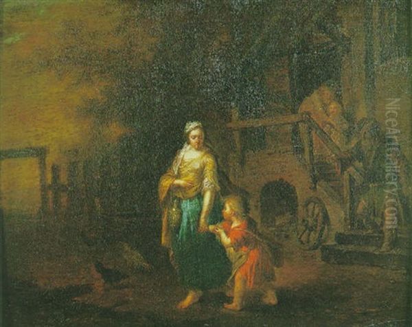 Le Depart D'agar Et Ismael by Johann Conrad Seekatz