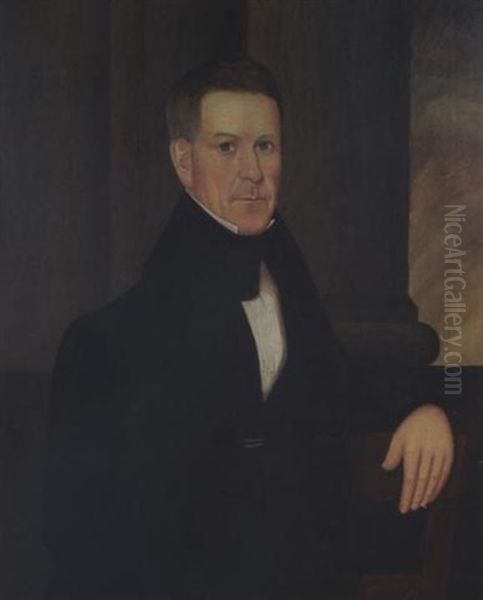 Portrait Of Captain Francis West Of Essex, Connecticut by Isaac Sheffield