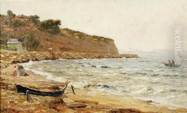 Coastal Scene by Charles Louis Eugene Signoret